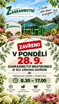 Zahradnictví 28.9. a 28.10. ZAVŘENO